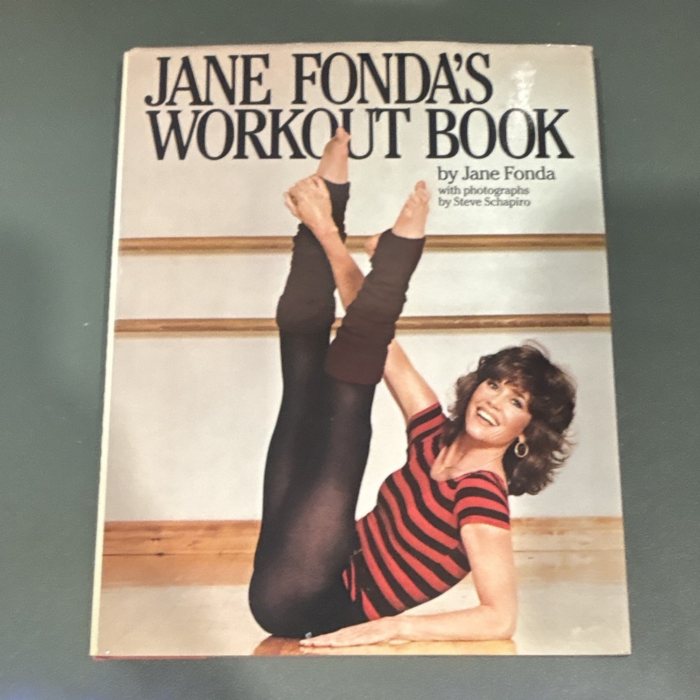 Vintage 1981 Jane Fonda's Workout Book Hardcover First Edition Retro Fitness 80s